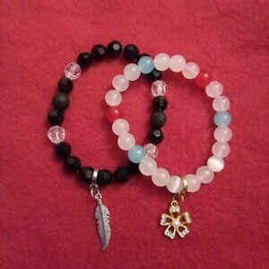 Final Fantasy 7 Cosplay Gamer Inspired Sephiroth And Aerith Bundle Bracelet Gift
